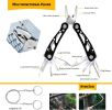 ANTARCTICA Emergency Survival Gear Kits 60 In 1, Outdoor Survival Tool With Emergency Bracelet Whistle Flashlight Pliers Pen Wire Saw For Camping