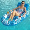 1 piece zero gravity pool chair lounge, inflatable pool bed float, adult pool float, heavy duty lounge chair float boat, pool float