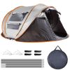 5-8 Person Pop Up Tent Automatic Setup Camping Tent Waterproof Instant Setup Tent with 4 Tent Poles 2 Mosquito Net Windows Carrying Bag for Hiking Cli