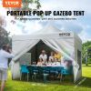 VEVOR 10x10 FT Pop up Canopy with Removable Sidewalls, Instant Canopies Portable Gazebo & Wheeled Bag, UV Resistant Waterproof